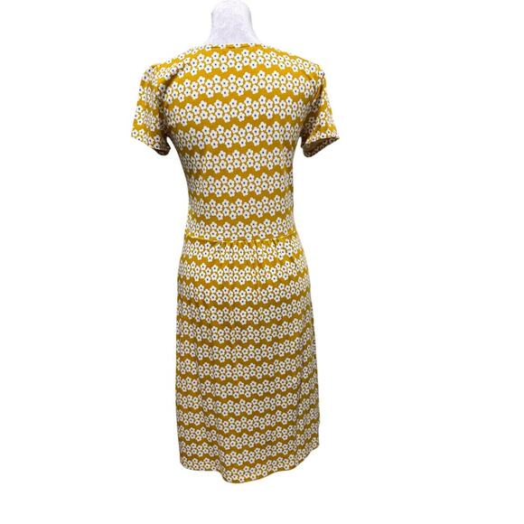 Boden • Penelope Jersey Dress mustard yellow Dijon Daisy Stripe midi Size 6 NWOT - Picture 2 of 7